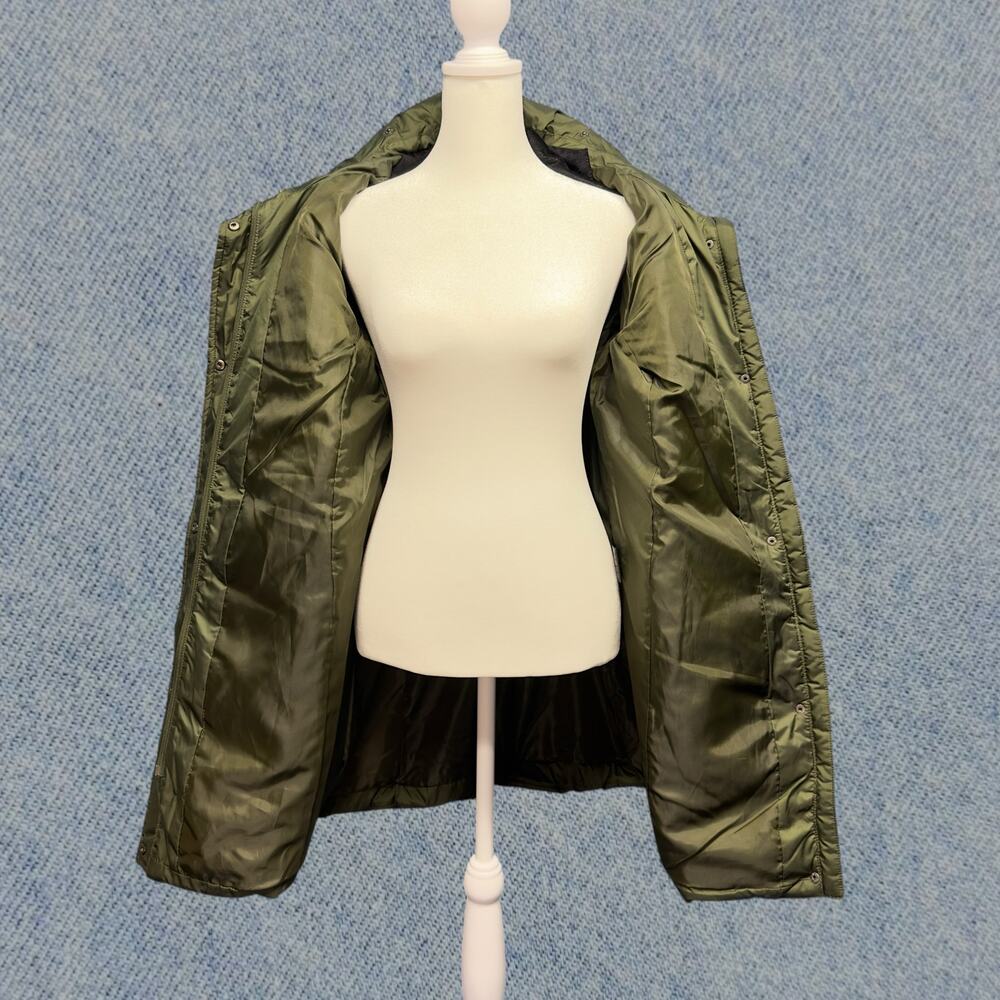 Weatherproof Women’s Green Puffer Coat with High Collar Sz: Large - Picture 4 of 6